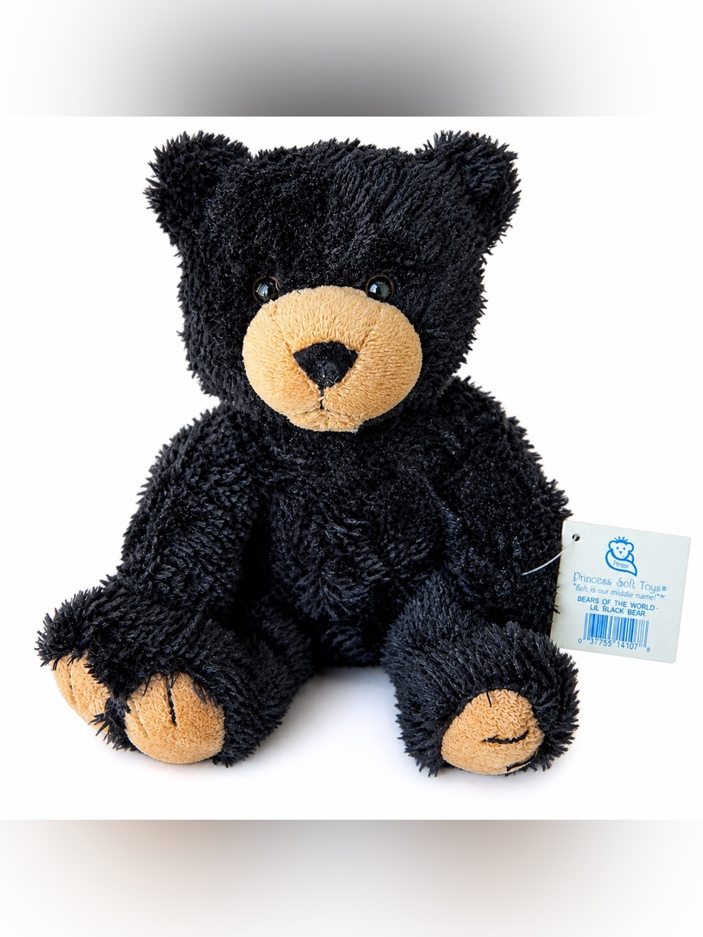 Princess Soft Toys Black Bear Plush Bears of the World 8inch 2004 Stuffed Animal